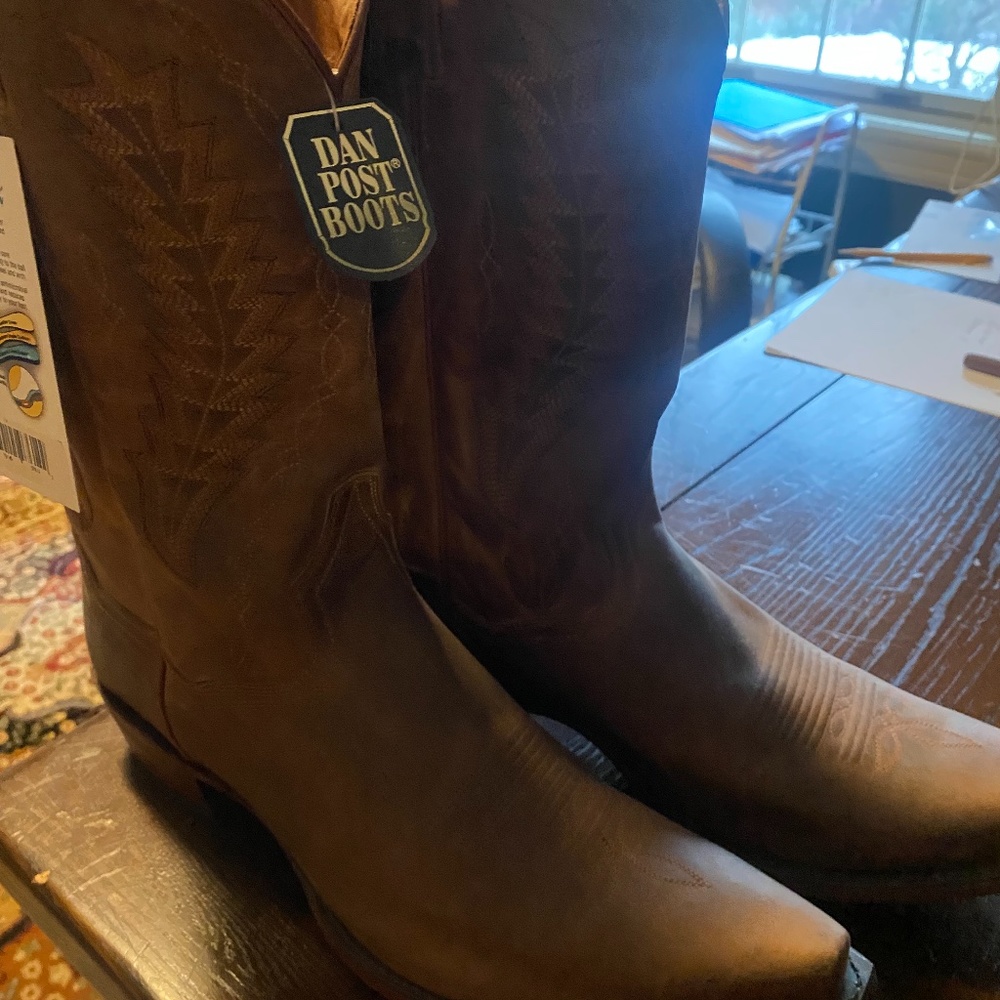 Leather cowboy boots